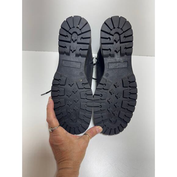 B52 By Bullboxer Devin Wedge Boots Sz 11 Black 595 Moto Combat Original Style - Picture 5 of 9